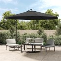 VidaXL Parasol wiszący ze słupkiem aluminiowym, 350 cm, antracytowy