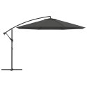 VidaXL Parasol wiszący ze słupkiem aluminiowym, 350 cm, antracytowy