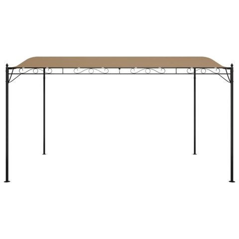 Zadaszenie, kolor taupe, 4x3 m, 180 g/m², tkanina i stal Zadaszenie, kolor taupe, 4x3 m, 180 g/m², tkanina i stal