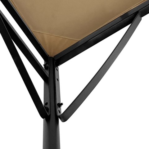 Zadaszenie, kolor taupe, 4x3 m, 180 g/m², tkanina i stal Zadaszenie, kolor taupe, 4x3 m, 180 g/m², tkanina i stal
