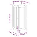 VidaXL Donica ogrodowa z wyściółką, 31x31x75 cm, lite drewno akacjowe