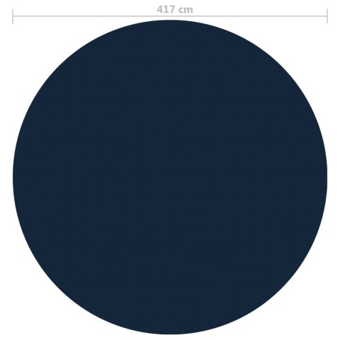 Pływająca folia solarna z PE na basen, 417 cm, czarno-niebieska Pływająca folia solarna z PE na basen, 417 cm, czarno-niebieska
