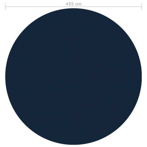Pływająca folia solarna z PE na basen, 455 cm, czarno-niebieska Pływająca folia solarna z PE na basen, 455 cm, czarno-niebieska