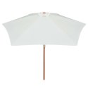 VidaXL Parasol ogrodowy, 270x270 cm, drewniany, kremowy