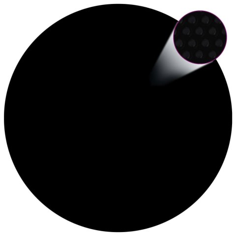 Pływająca folia solarna z PE na basen, 488 cm, czarno-niebieska Pływająca folia solarna z PE na basen, 488 cm, czarno-niebieska