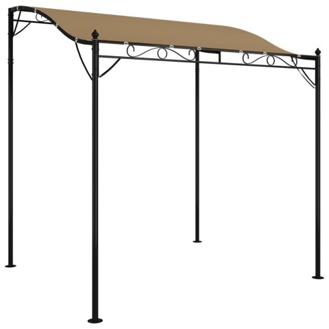 Zadaszenie, kolor taupe, 2x2,3 m, 180 g/m², tkanina i stal Zadaszenie, kolor taupe, 2x2,3 m, 180 g/m², tkanina i stal