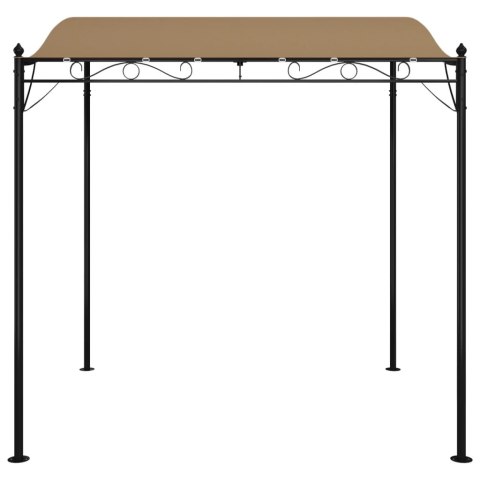 Zadaszenie, kolor taupe, 2x2,3 m, 180 g/m², tkanina i stal Zadaszenie, kolor taupe, 2x2,3 m, 180 g/m², tkanina i stal