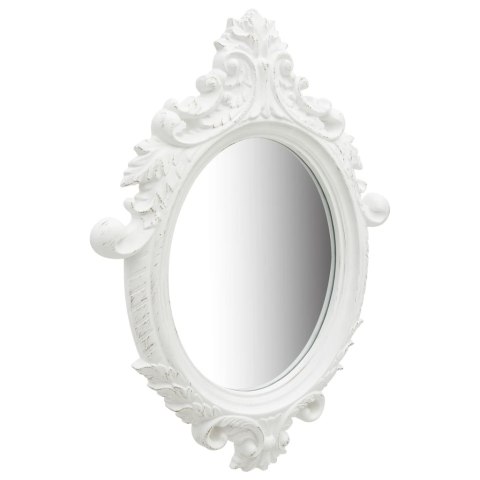 Lustro ścienne w ozdobnej ramie, 56x76 cm, białe Lustro ścienne w ozdobnej ramie, 56x76 cm, białe
