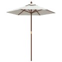 VidaXL Parasol ogrodowy na drewnianym słupku, piaskowy, 196x231 cm