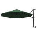 VidaXL Parasol ścienny na metalowym słupku, 300 cm, zielony