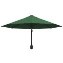 VidaXL Parasol ścienny na metalowym słupku, 300 cm, zielony