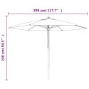 VidaXL Parasol ogrodowy na drewnianym słupku, terakotowy, 299x240 cm