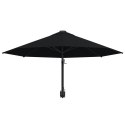 VidaXL Parasol ścienny na metalowym słupku, 300 cm, czarny