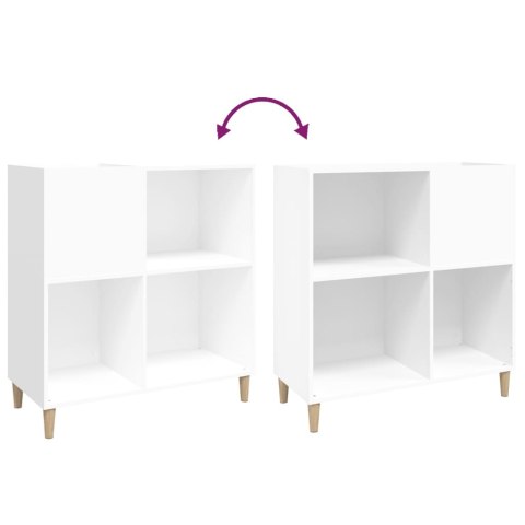 Szafka na płyty, biała, 84,5x38x89 cm, materiał drewnopochodny Szafka na płyty, biała, 84,5x38x89 cm, materiał drewnopochodny