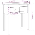 VidaXL Stolik konsolowy, 70x35x75 cm, lite drewno sosnowe