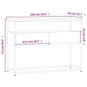 VidaXL Stolik konsolowy, czarny, 100x40x75 cm, materiał drewnopochodny