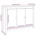 VidaXL Szafka, 100x35x74 cm, lite drewno sosnowe