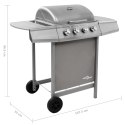 VidaXL Grill gazowy z 4 palnikami, srebrny