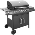  Grill gazowy ze strefą gotowania 6+1, kolor czarny