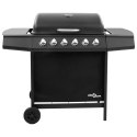 VidaXL Grill gazowy z 6 palnikami, czarny