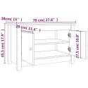 VidaXL Szafka na buty, biała, 70x38x45,5 cm, lite drewno sosnowe