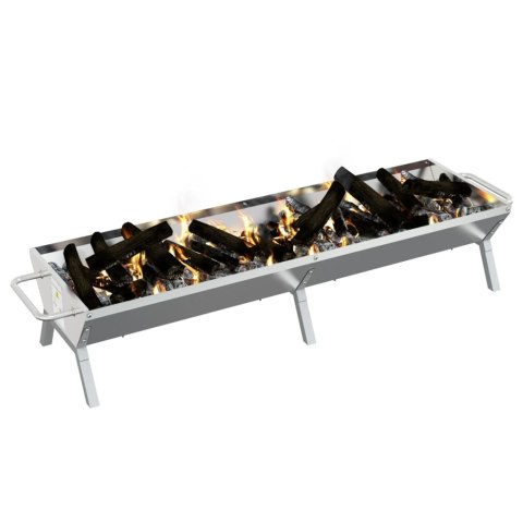 Podstawa grillowa, srebrna, 158x42x31 cm, stal nierdzewna Podstawa grillowa, srebrna, 158x42x31 cm, stal nierdzewna