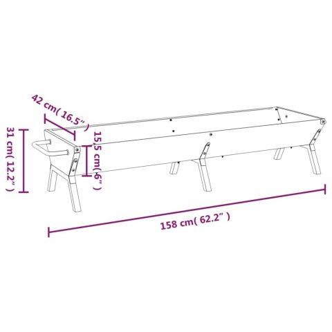 Podstawa grillowa, srebrna, 158x42x31 cm, stal nierdzewna Podstawa grillowa, srebrna, 158x42x31 cm, stal nierdzewna