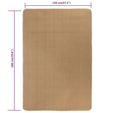 Dywan z juty z podkładem z lateksu, 120 x 180 cm, naturalny Dywan z juty z podkładem z lateksu, 120 x 180 cm, naturalny