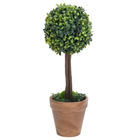 Kule ze sztucznego bukszpanu w doniczce, 2 szt., zielone, 56 cm Kule ze sztucznego bukszpanu w doniczce, 2 szt., zielone, 56 cm