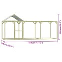 VidaXL Klatka dla drobiu, 4,5x1,5x2 m, impregnowana sosna i stal