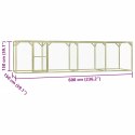 VidaXL Klatka dla drobiu, 6x1,5x1,5 m, impregnowana sosna i stal