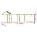 VidaXL Klatka dla drobiu, 6x1,5x2 m, impregnowana sosna i stal