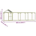 VidaXL Klatka dla drobiu, 6x1,5x2 m, impregnowana sosna i stal