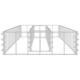 VidaXL Podwyższona donica gabionowa, galwanizowana stal, 90x30x10 cm