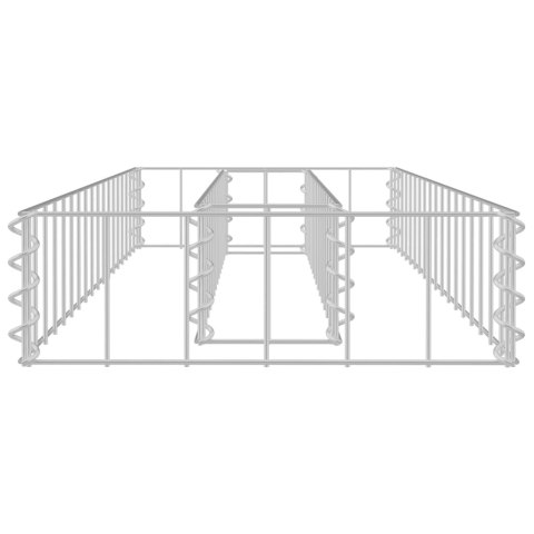 VidaXL Podwyższona donica gabionowa, galwanizowana stal, 90x30x10 cm