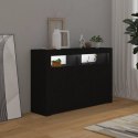 VidaXL Szafka z oświetleniem LED, czarna, 115,5 x 30 x 75 cm