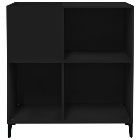 Szafka na płyty, czarna, 84,5x38x89 cm, materiał drewnopochodny Szafka na płyty, czarna, 84,5x38x89 cm, materiał drewnopochodny