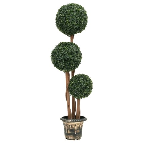 Sztuczny bukszpan w formie kul, w doniczce, zielony, 119 cm Sztuczny bukszpan w formie kul, w doniczce, zielony, 119 cm