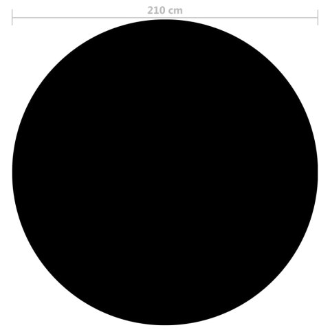 Pokrywa na basen, czarna, 210 cm, PE Pokrywa na basen, czarna, 210 cm, PE