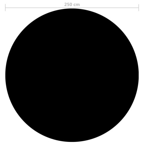 Pokrywa na basen, czarna, 250 cm, PE Pokrywa na basen, czarna, 250 cm, PE