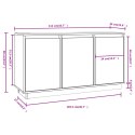 VidaXL Szafka, 111x34x60 cm, lite drewno sosnowe