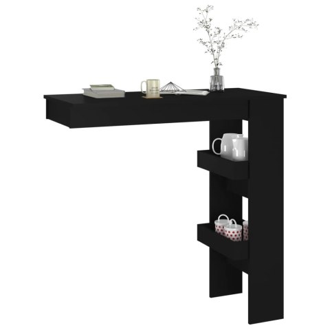Stolik barowy, czarny, 102x45x103,5 cm, materiał drewnopochodny Stolik barowy, czarny, 102x45x103,5 cm, materiał drewnopochodny