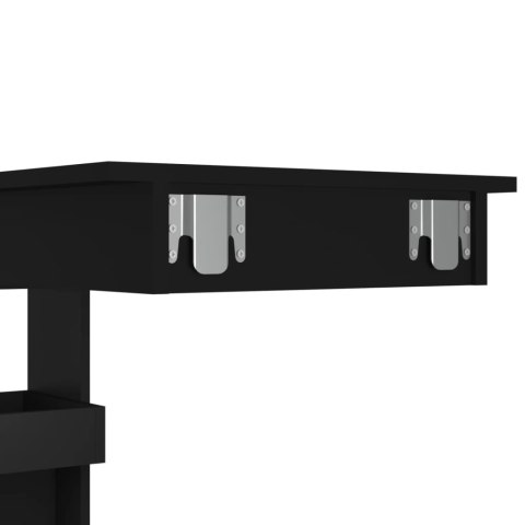 Stolik barowy, czarny, 102x45x103,5 cm, materiał drewnopochodny Stolik barowy, czarny, 102x45x103,5 cm, materiał drewnopochodny