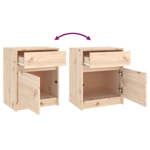 Szafka nocna, 40x31x50 cm, lite drewno sosnowe Szafka nocna, 40x31x50 cm, lite drewno sosnowe