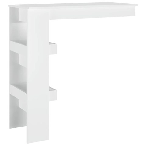 Ścienny stolik barowy, biały o wysokim połysku, 102x45x103,5 cm Ścienny stolik barowy, biały o wysokim połysku, 102x45x103,5 cm