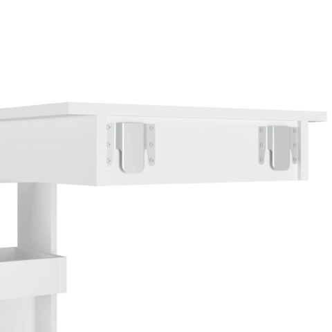 Stolik barowy, biały, 102x45x103,5 cm, materiał drewnopochodny Stolik barowy, biały, 102x45x103,5 cm, materiał drewnopochodny