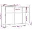  Szafka, 110x34x75 cm, lite drewno sosnowe