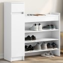  Szafka na buty, biała, 100,5x28x100 cm, materiał drewnopochodny