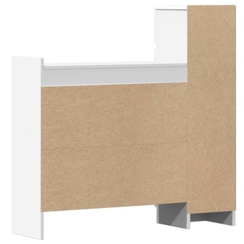Szafka na buty, biała, 100,5x28x100 cm, materiał drewnopochodny Szafka na buty, biała, 100,5x28x100 cm, materiał drewnopochodny