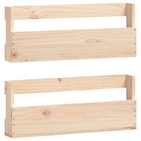 Ścienne półki na buty, 2 szt., 59x9x23 cm, sosna Ścienne półki na buty, 2 szt., 59x9x23 cm, sosna